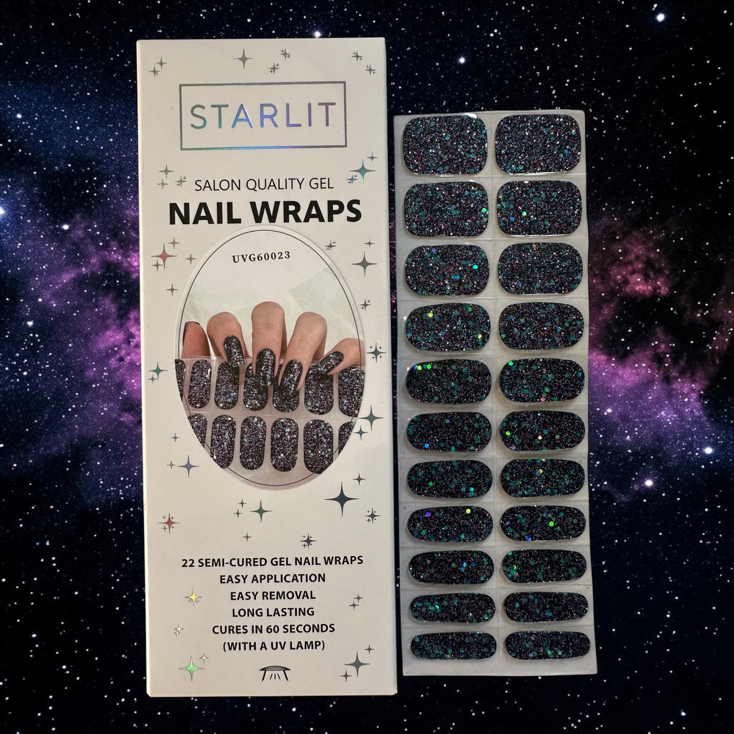 Dark Matter Semi-Cured Gel Nail Wrap