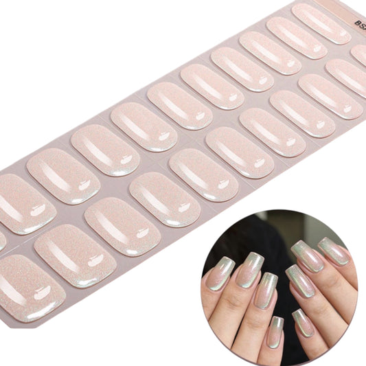 Peach Moonstone NO UV LIGHT Air Dry Gel Wraps