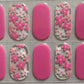 Pink Daisies Semi-Cured Gel Nail Wrap