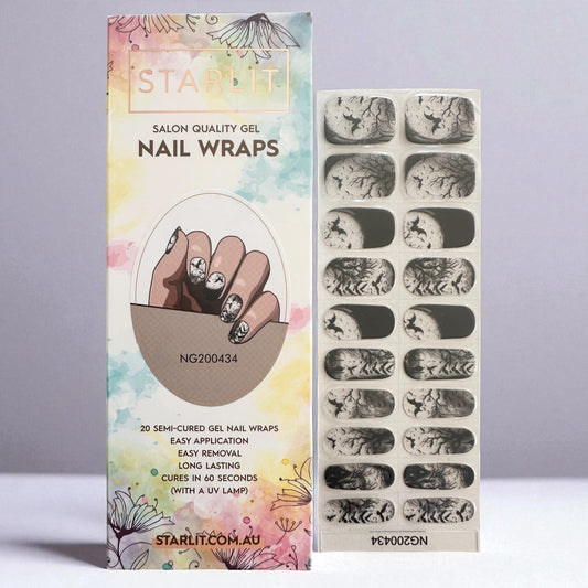 Bat To the Bone Semi-Cured Gel Nail Wrap