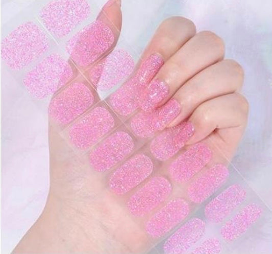 Pink Frosting NO LIGHT Air Dry Gel Wraps