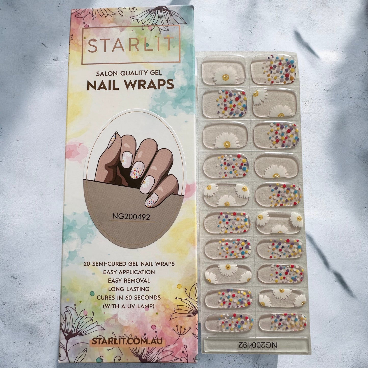 Daised & Confettied Semi-Cured Gel Nail Wrap