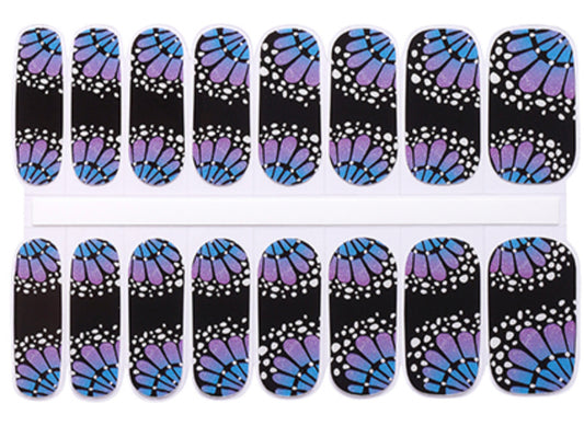 Butterfly Brilliance Semi-Cured Gellies Nail Wrap