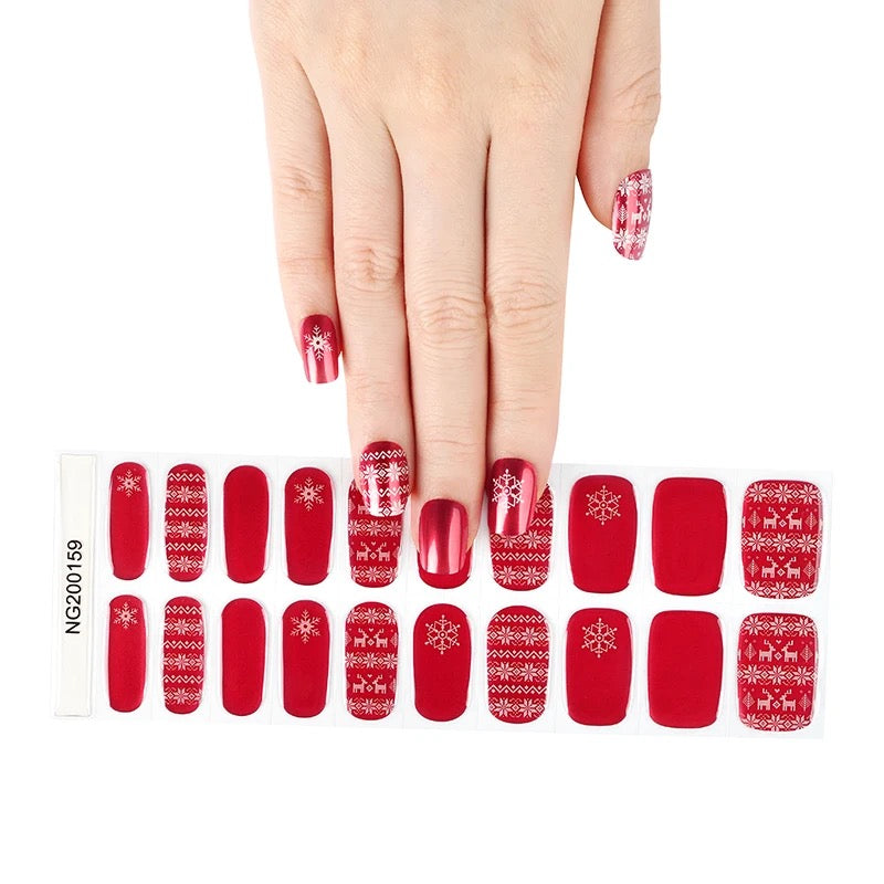 Sleigh The Holidays Semi-Cured Gel Nail Wrap