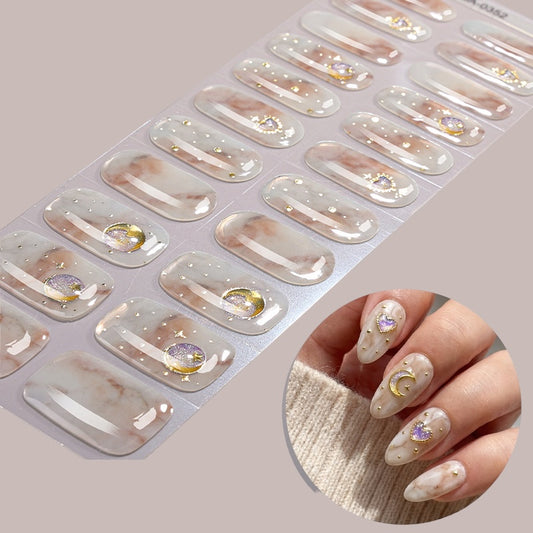 Semi Precious (3D Accents) NO UV LIGHT Air Dry Gel Wraps