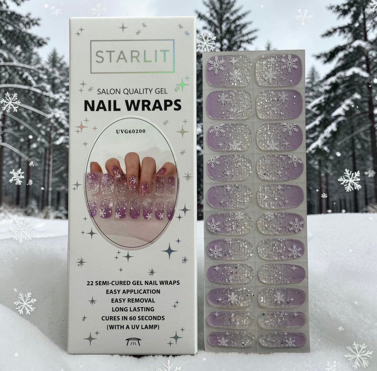 Snow Globe Semi-Cured Gel Nail Wrap