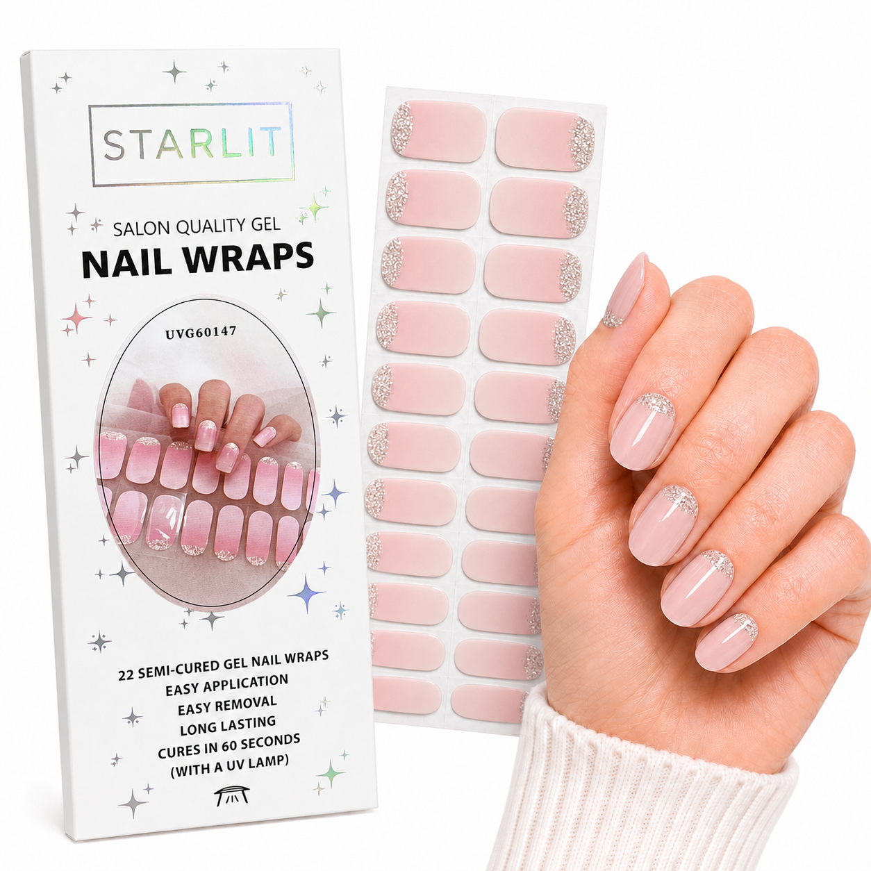 Sparkle at First Sight Semi-Cured Gel Nail Wrap