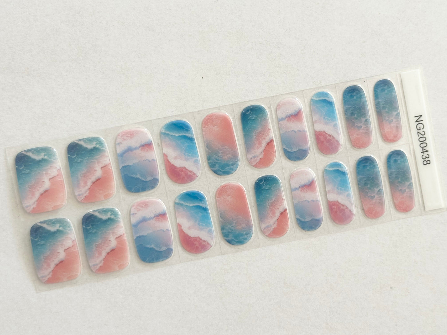 Cotton Candy Tide Semi-Cured Gel Nail Wrap
