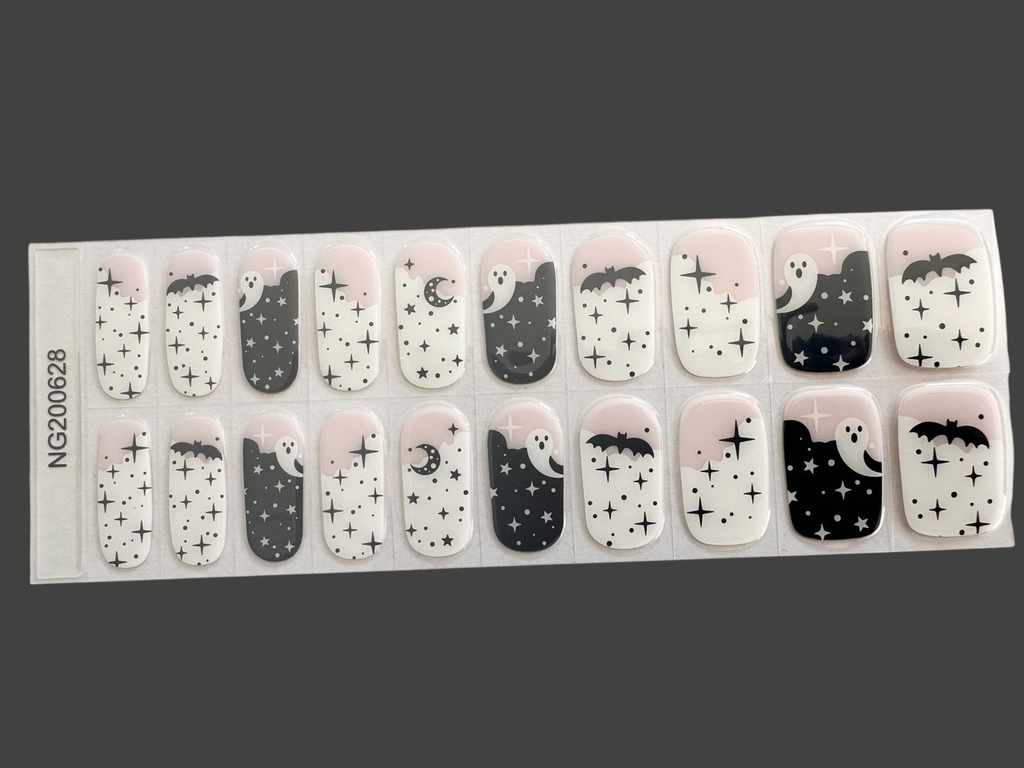 Moonlit Mischief Semi-Cured Gel Nail Wrap (Glow In The Dark)