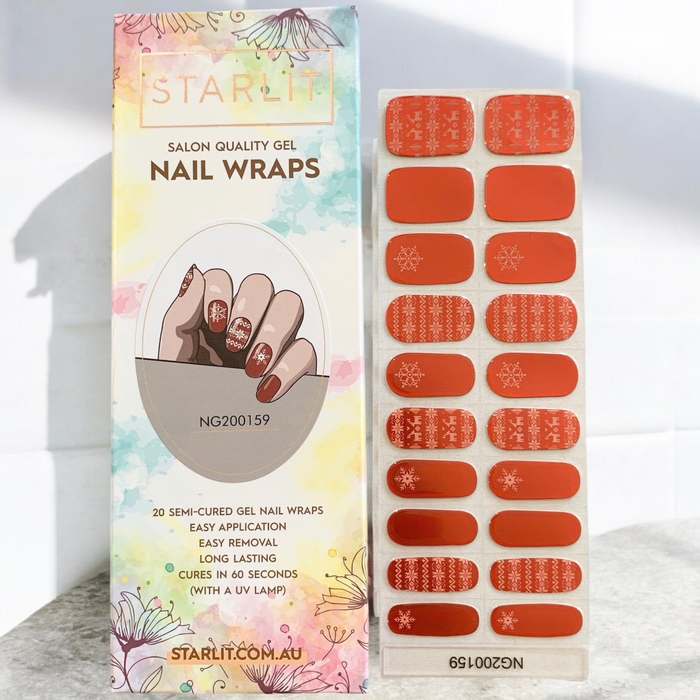 Sleigh The Holidays Semi-Cured Gel Nail Wrap