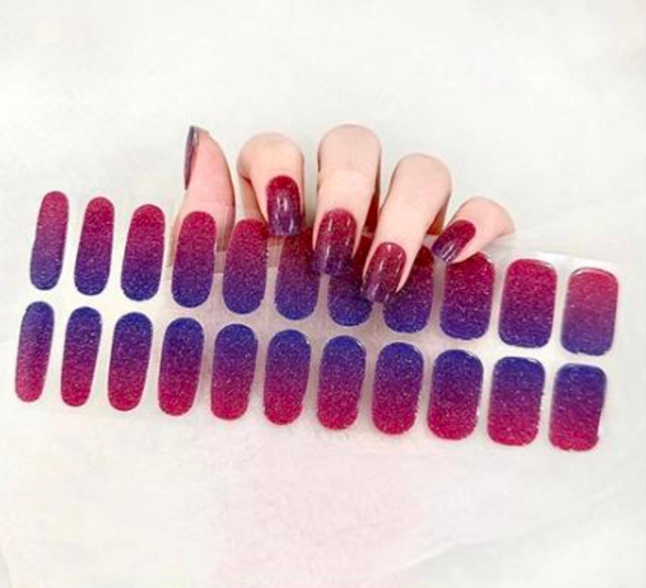 Berry Bold NO LIGHT Air Dry Gel Wraps