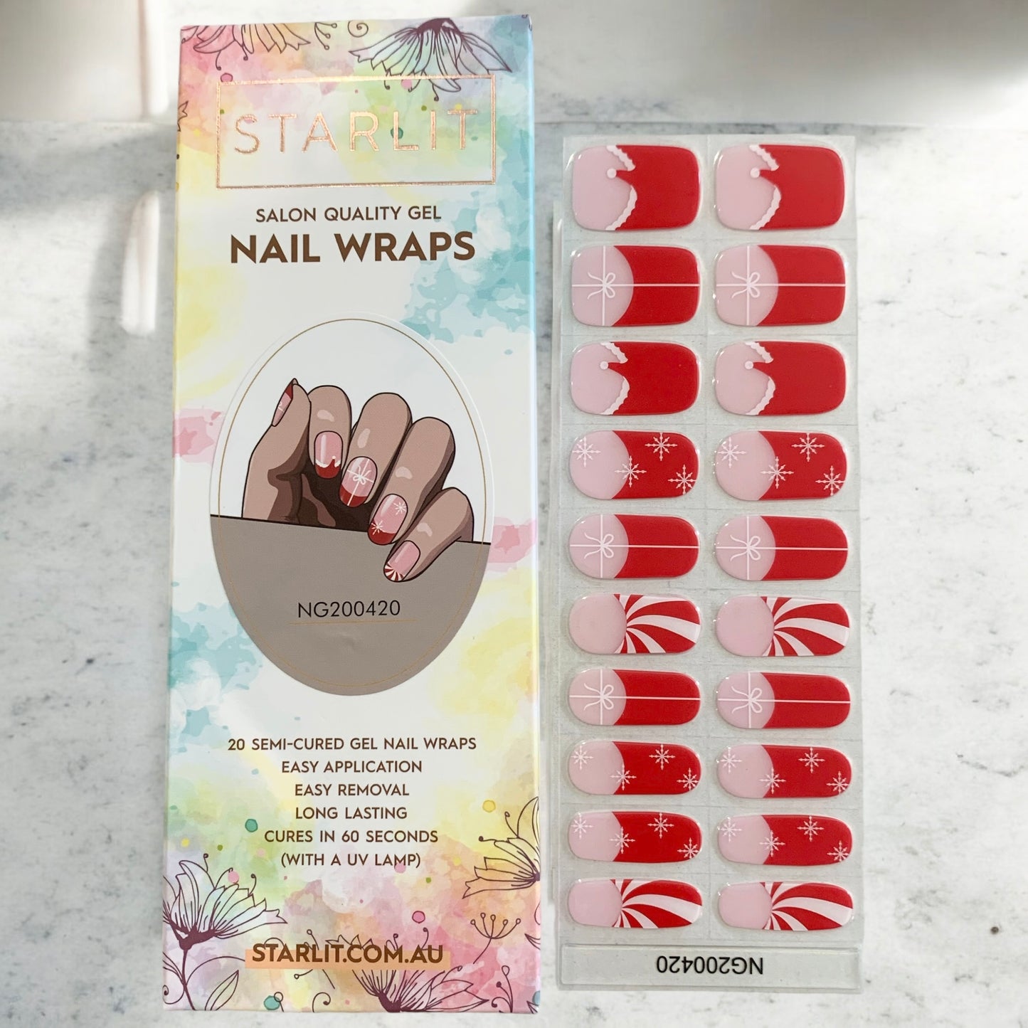 Deck The Halls Semi-Cured Gel Nail Wrap