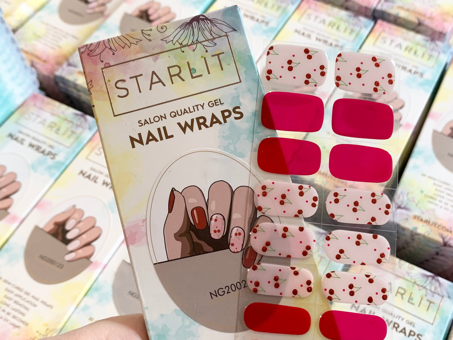 Cherrylicious Semi-Cured Gel Nail Wrap