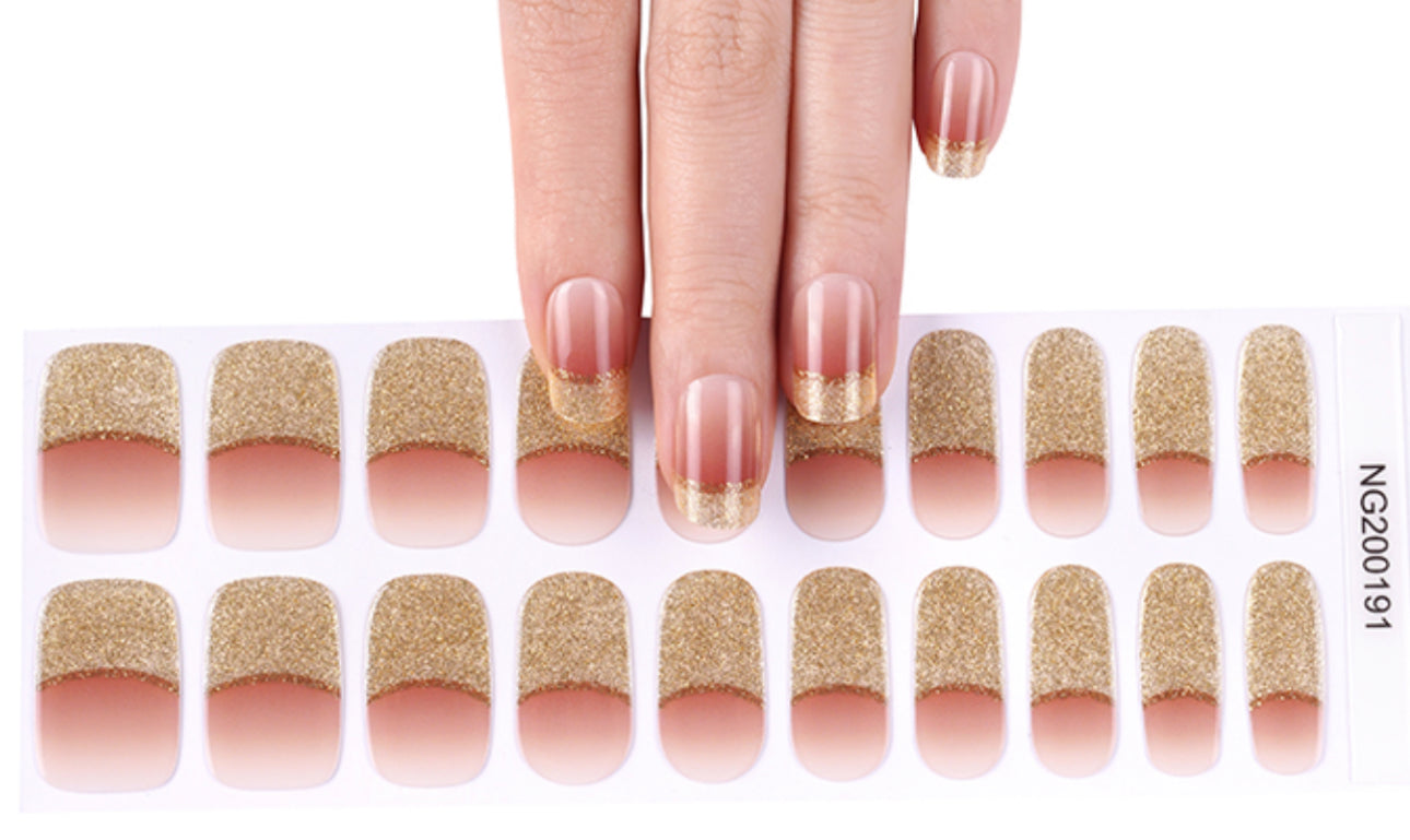 Midas Touch French Semi-Cured Gel Nail Wrap