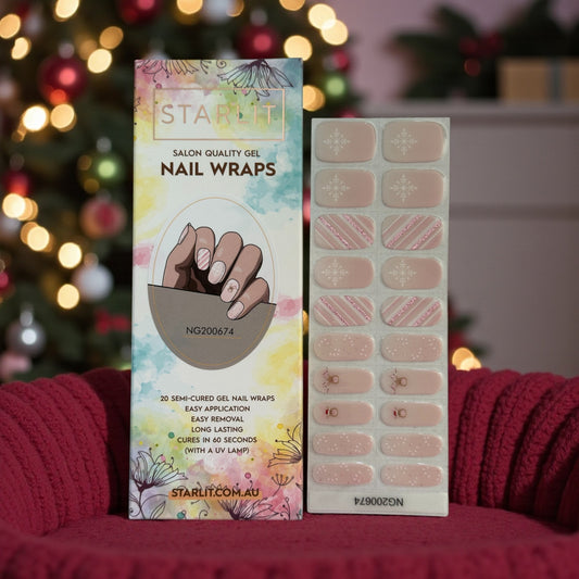 Winter Rosé Semi-Cured Gel Nail Wrap