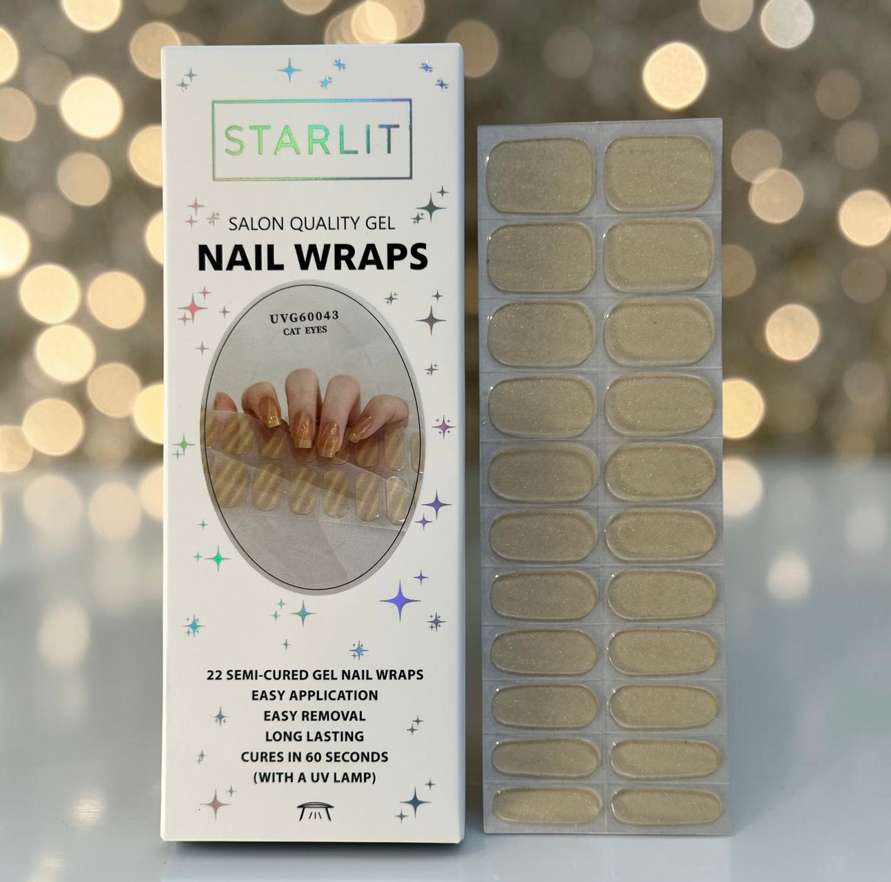 Moonbeam Cat Eye Semi-Cured Gel Nail Wrap