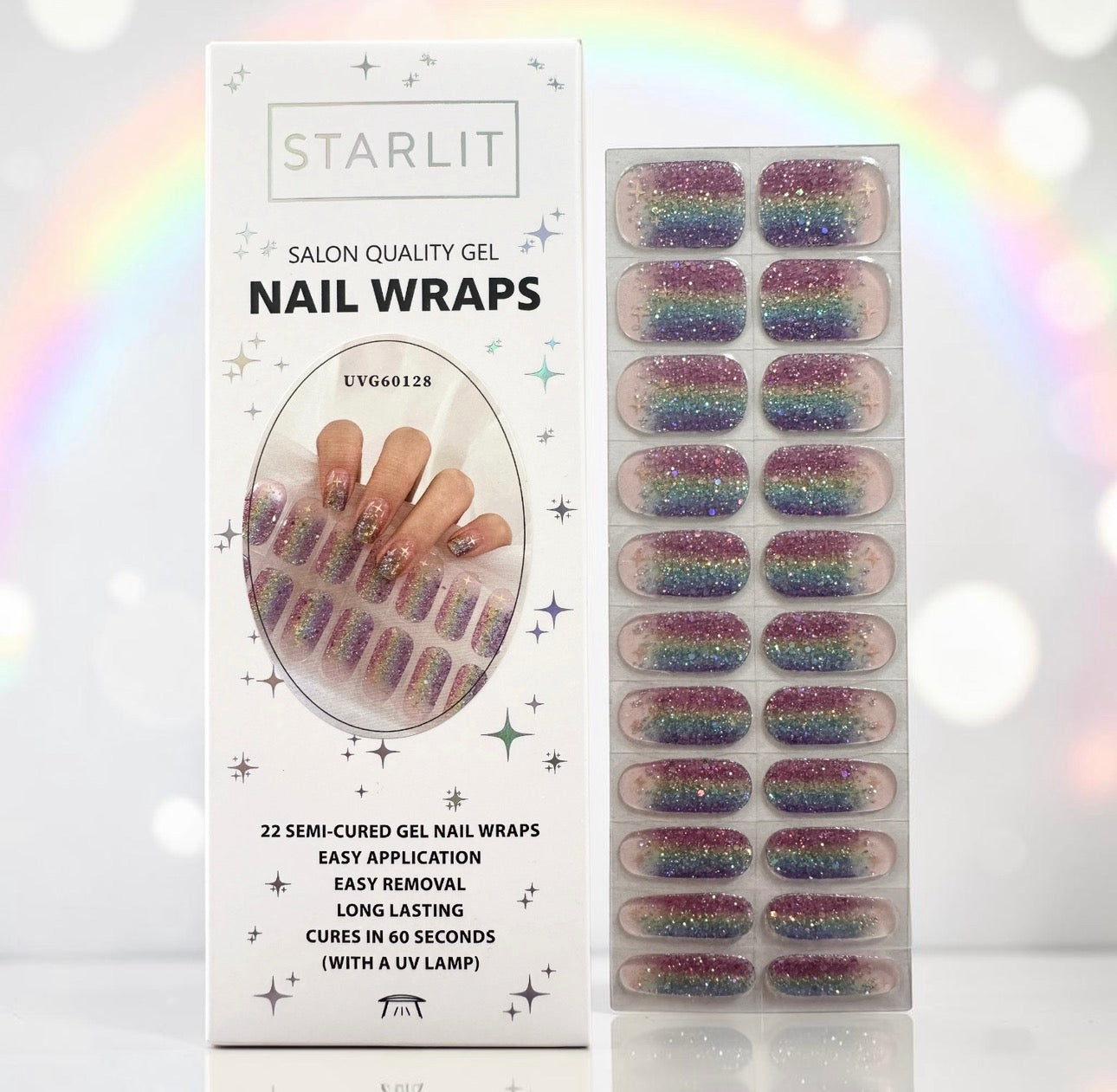 Over The Rainbow Semi-Cured Gel Nail Wrap