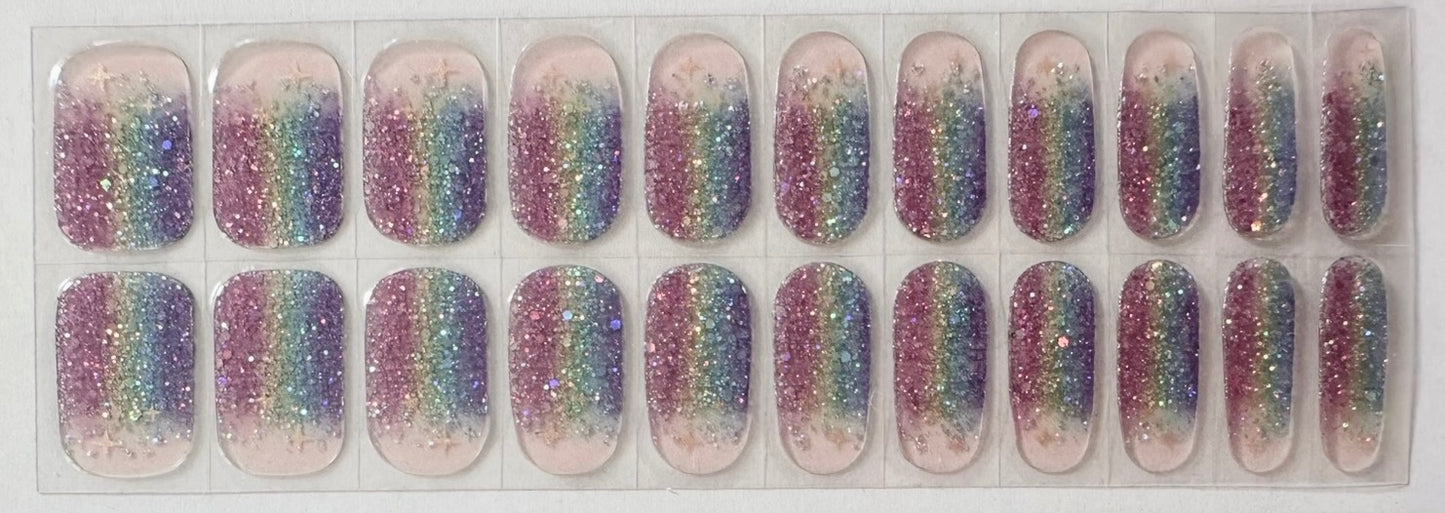 Over The Rainbow Semi-Cured Gel Nail Wrap