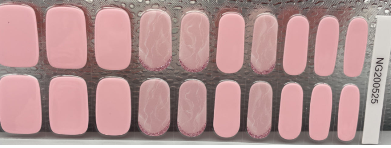 Pink Positive Semi-Cured Gel Nail Wrap