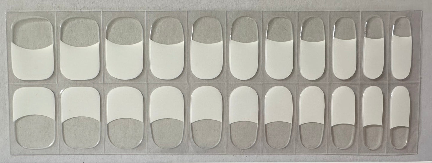 Classic French Semi-Cured Gel Nail Wrap
