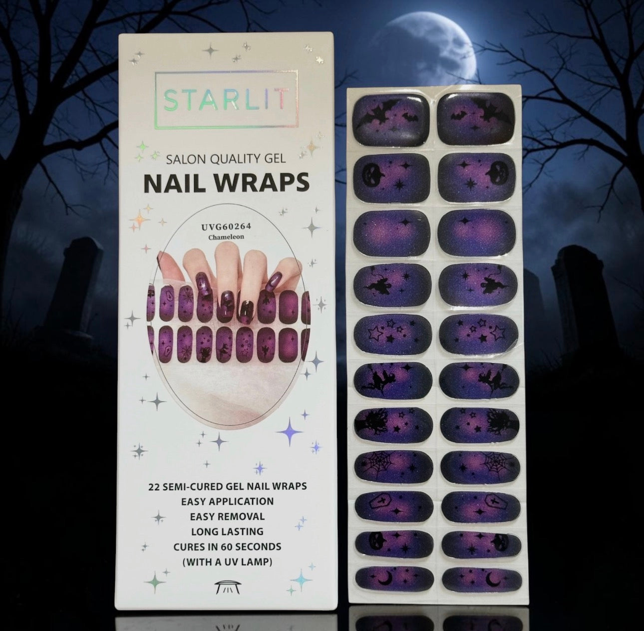 Boo Moon Rising Semi-Cured Gel Nail Wrap