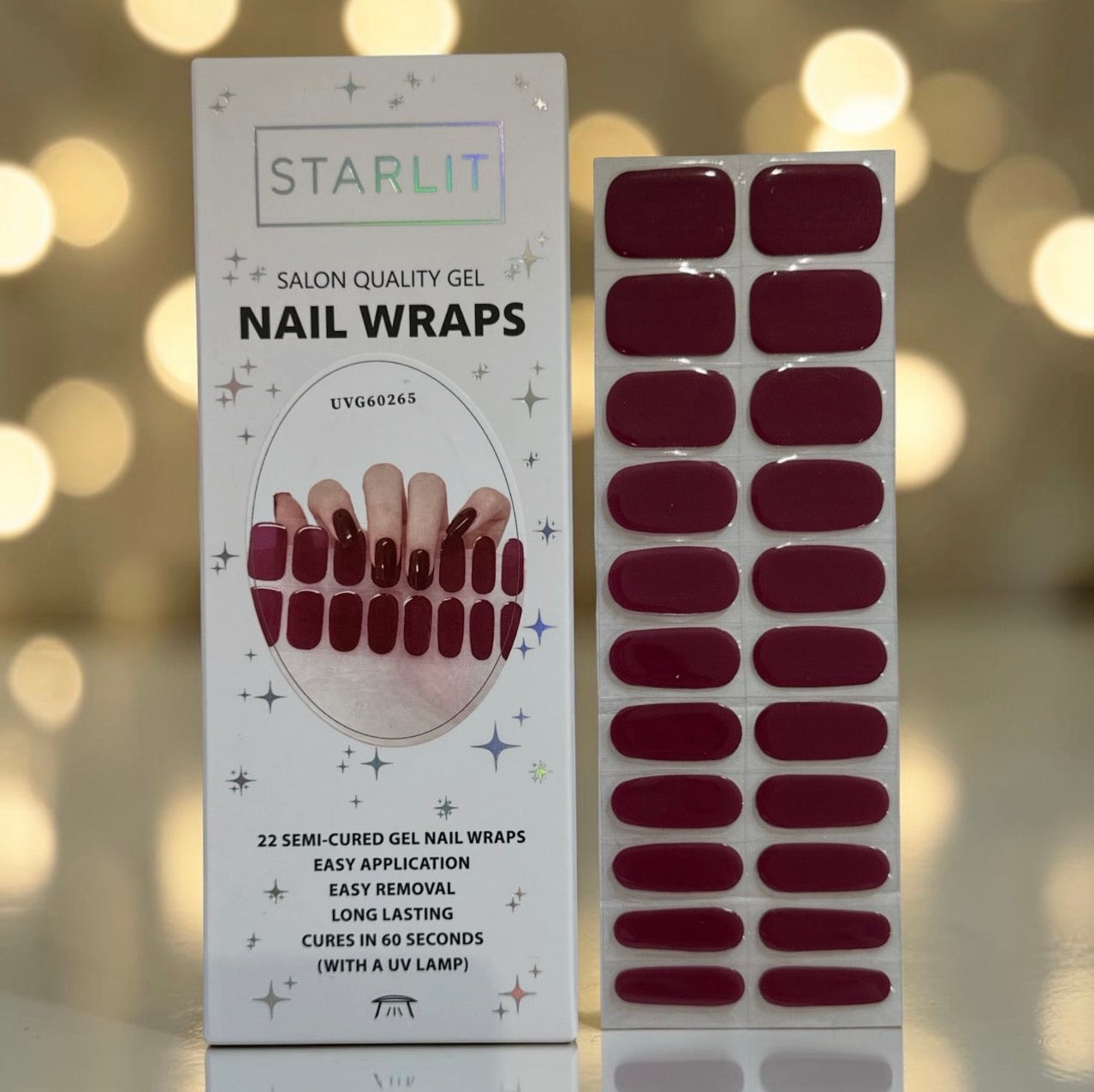 Cabernet Semi-Cured Gel Nail Wrap