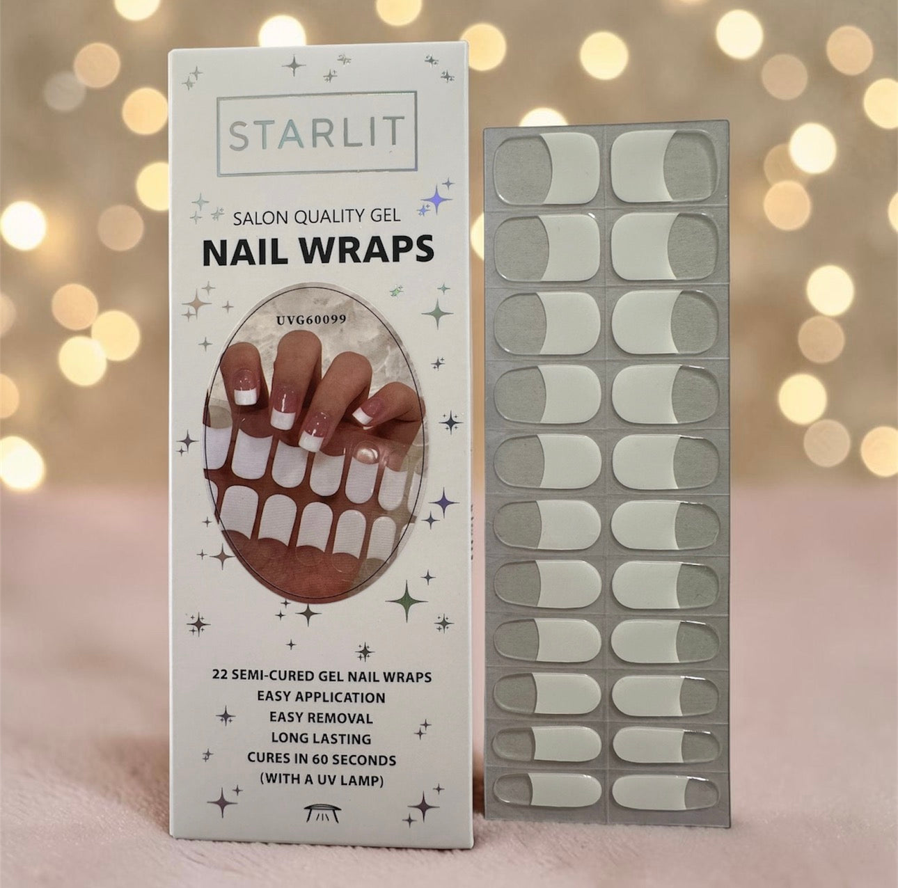 Classic French Semi-Cured Gel Nail Wrap