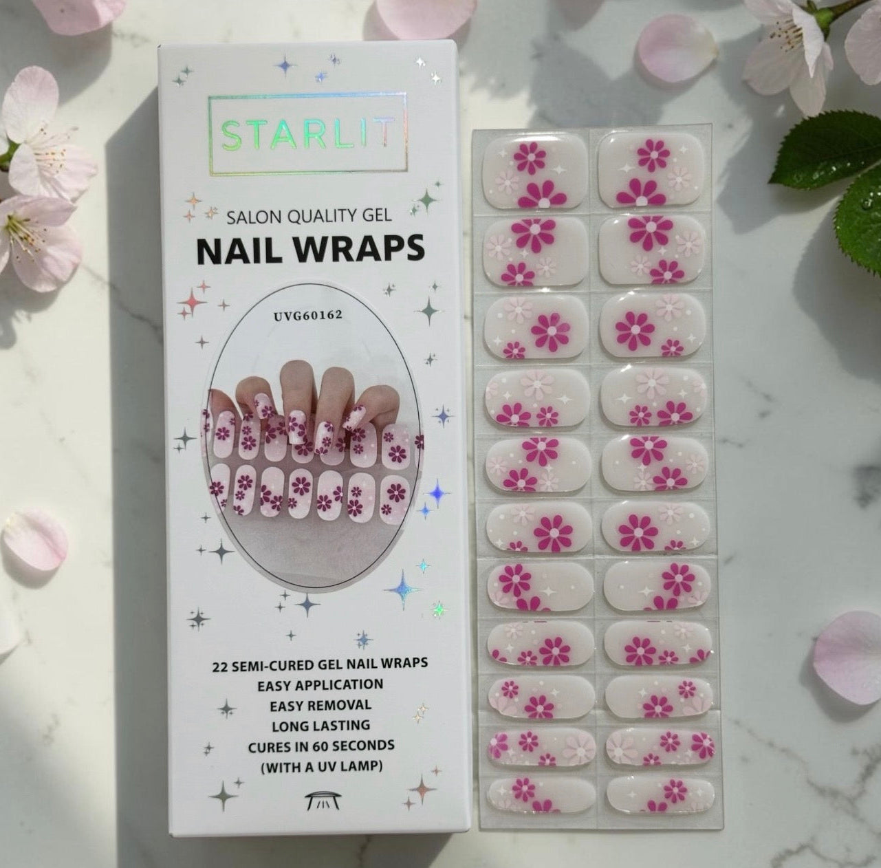 Blooming Lovely Semi-Cured Gel Nail Wrap