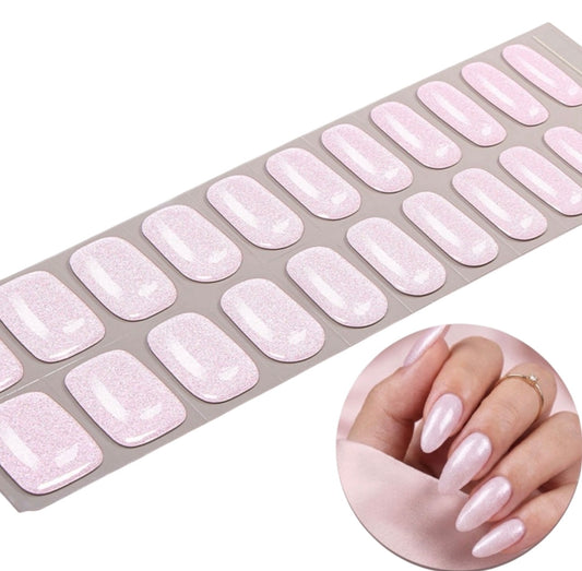 Pearl-fectly Pink NO UV LIGHT Air Dry Gel Wraps