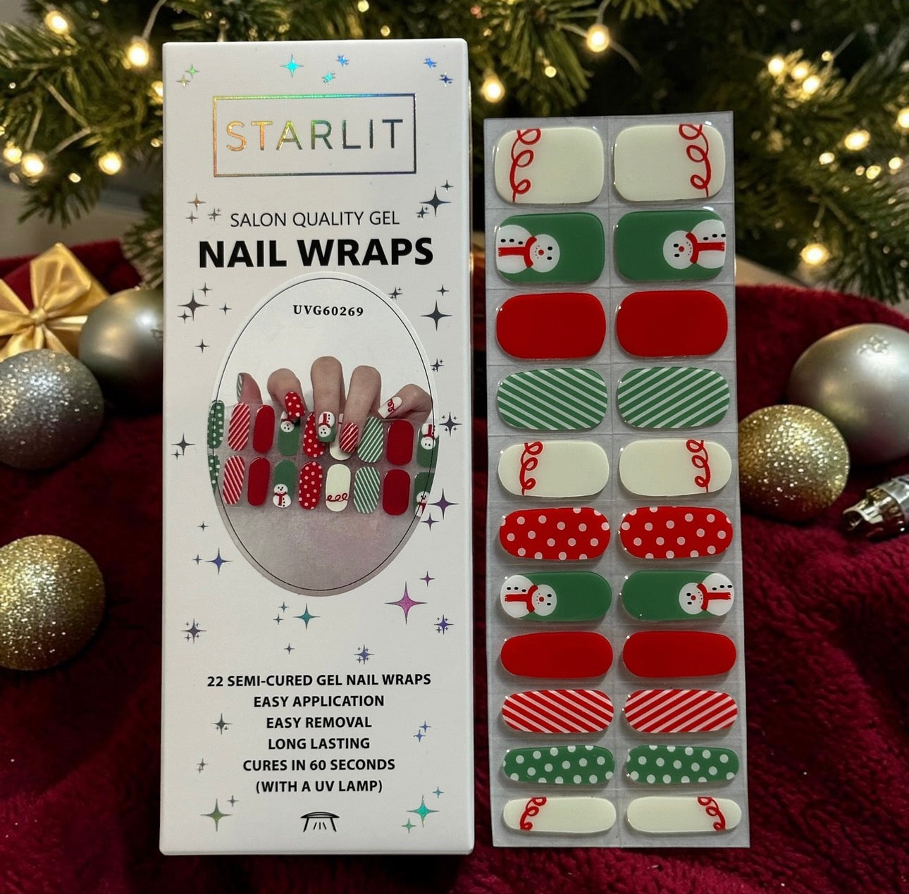 Snow Place Like Home Semi-Cured Gel Nail Wrap