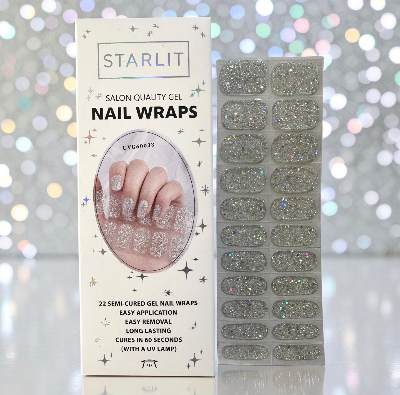 Crystal Flash Semi-Cured Gel Nail Wrap