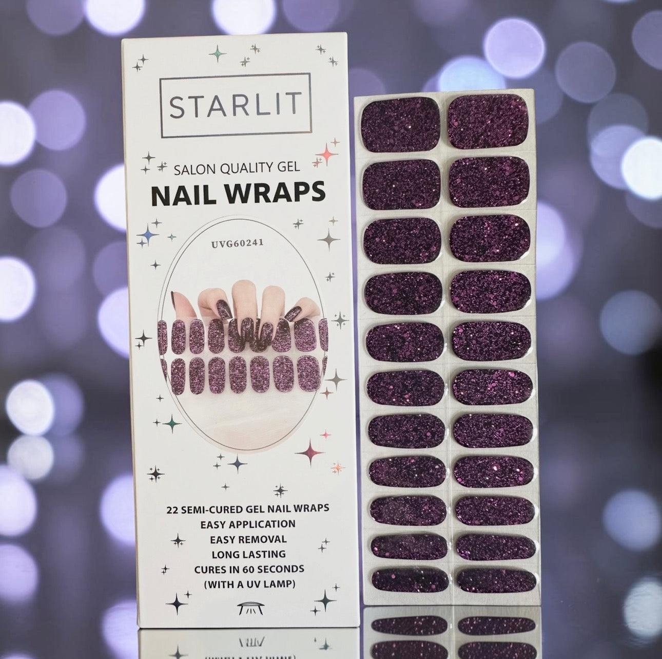 Midnight Mischief Semi-Cured Gel Nail Wrap