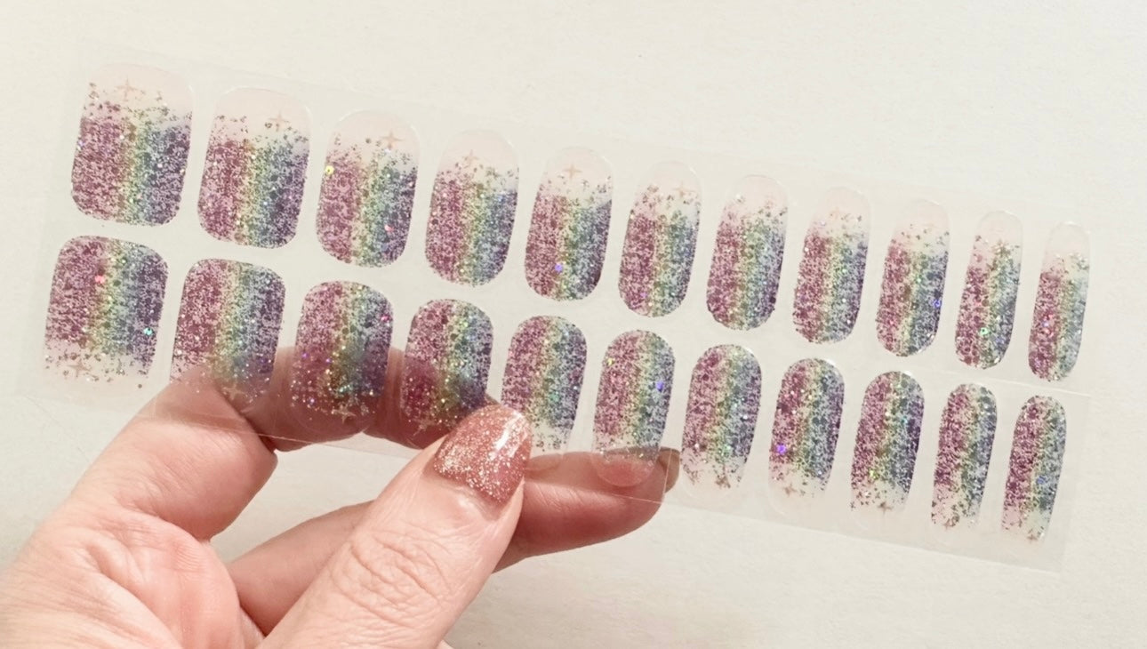 Over The Rainbow Semi-Cured Gel Nail Wrap