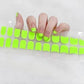 Electric Lime Tips NO LIGHT Air Dry Gel Wraps