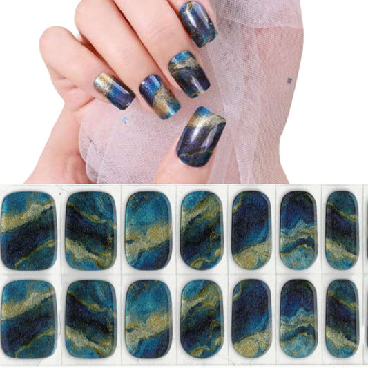 Midnight Marble NO LIGHT Air Dry Gel Wraps