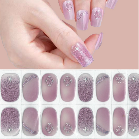 Think Pink (3D Accents) NO LIGHT Air Dry Gel Wraps