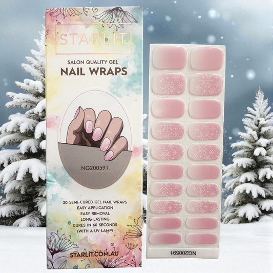 Snow Cute Semi-Cured Gel Nail Wrap