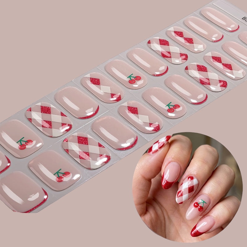 Cherry Delight NO UV LIGHT Air Dry Gel Wraps