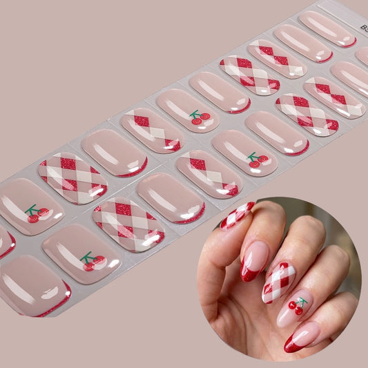 Cherry Delight NO UV LIGHT Air Dry Gel Wraps