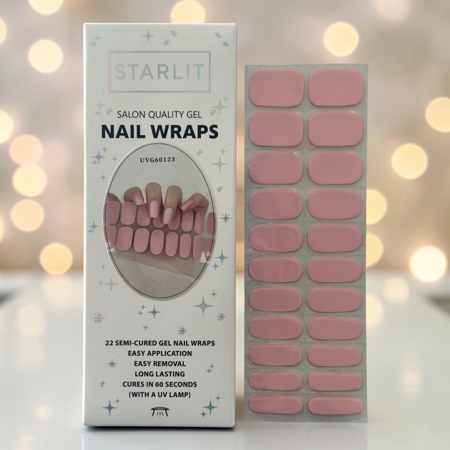 Blushing Semi-Cured Gel Nail Wrap