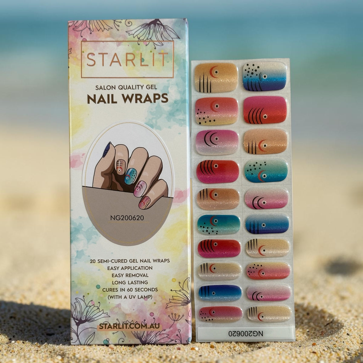 Gone Fishin’ Cat Eye Semi-Cured Gel Nail Wrap