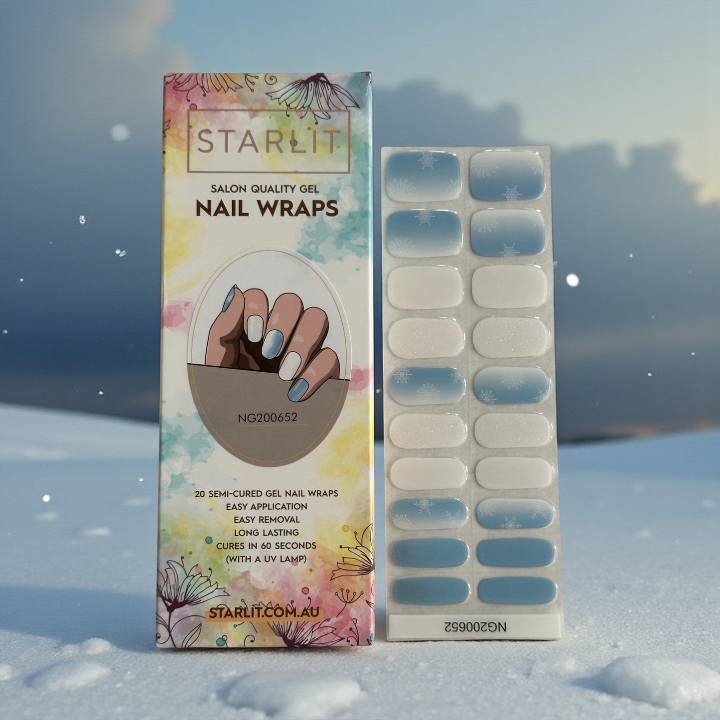 Winter's Whisper Semi-Cured Gel Nail Wrap