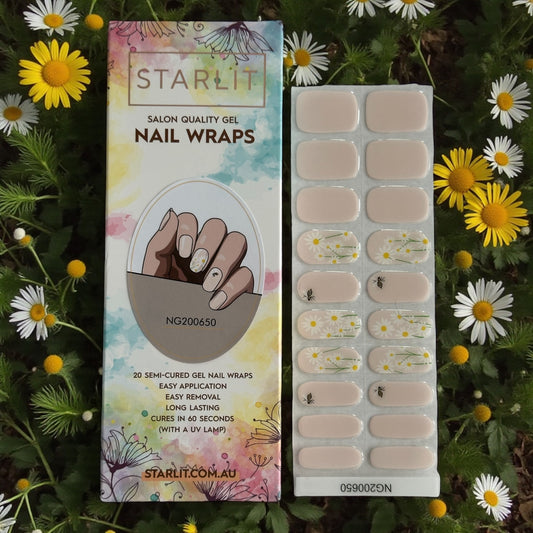 Bee Happy Semi-Cured Gel Nail Wrap