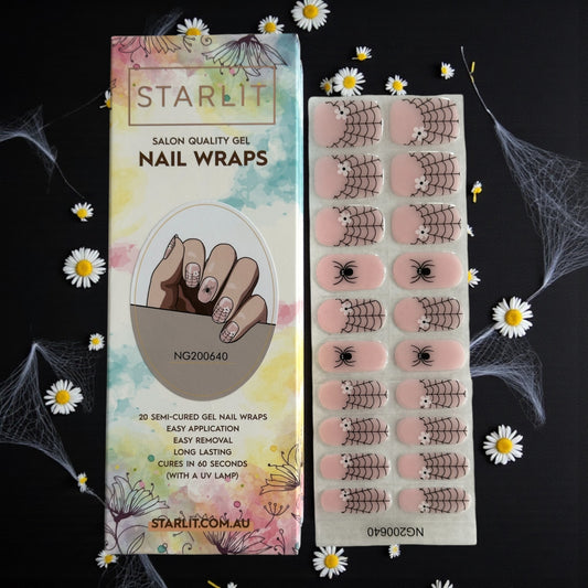 Webbed & Wicked French Tips Semi-Cured Gel Nail Wrap