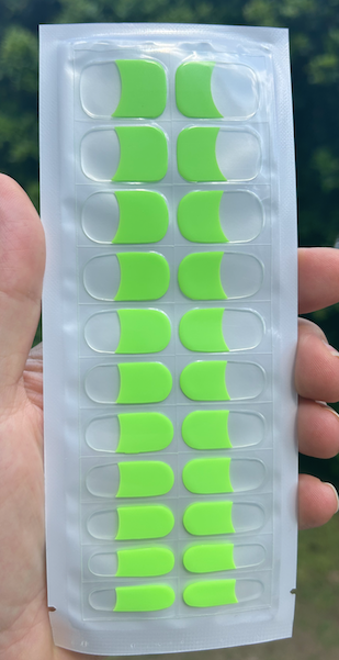 Electric Lime Tips NO LIGHT Air Dry Gel Wraps