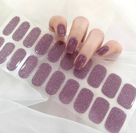 Purple Glitter NO LIGHT Air Dry Gel Wraps