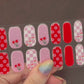 Cherry Checkmate Semi-Cured Gel Nail Wrap