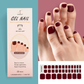 Black Cherry Merlot Semi-Cured Gel Pedicure Wrap