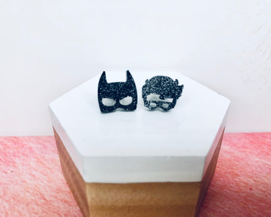 'Batman & Robin' Mini Stud Earrings