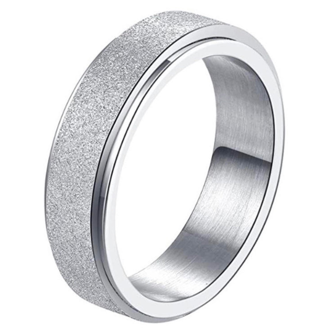 Zen Life Anxiety Spinner Ring (Oh So Silver)